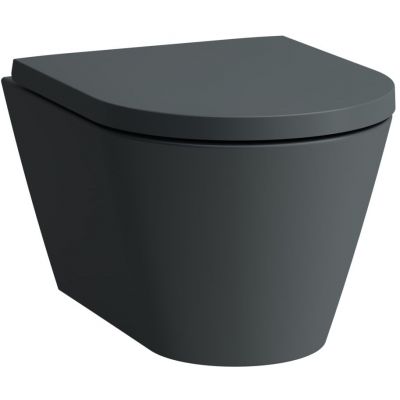 Laufen Kartell miska WC wisząca bez kołnierza grafitowy mat H8203337580001