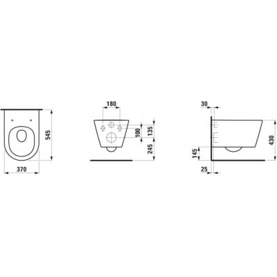 Laufen Kartell miska WC wisząca bez kołnierza spłukiwanie wirowe biały mat H8213317570001