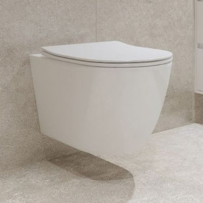 LaVita Sinto miska WC z deską wolnoopadającą wisząca bez kołnierza spłukiwanie wirowe biały połysk