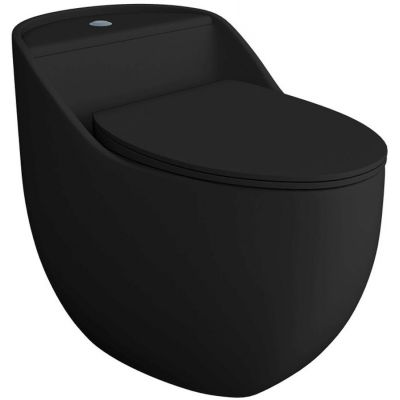 LaVita Silia zestaw kompakt WC stojący czarny połysk