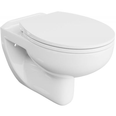 LaVita Arctic miska WC miska WC wisząca bez kołnierza z deską wolnoopadającą biały połysk