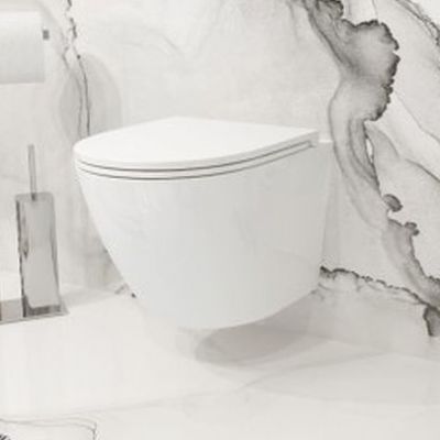 LaVita Sofi One miska WC z deską wolnoopadającą wisząca bez kołnierza biały połysk