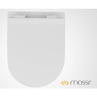 Massi Decos Mini Slim miska WC wisząca z deską wolnoopadającą duroplast biała MSM-3673MSLIM