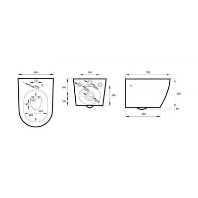 Massi Decos Rimless miska WC wisząca z deską wolnoopadającą duroplast biała MSM-3673RIMSLIM