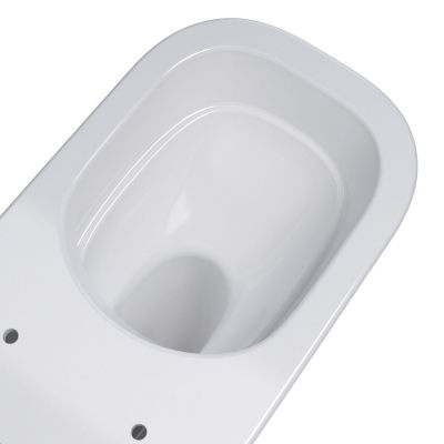 Zestaw Oltens Hadsel miska wisząca PureRim z powłoką SmartClean z deską wolnoopadającą twardą biała 42540000