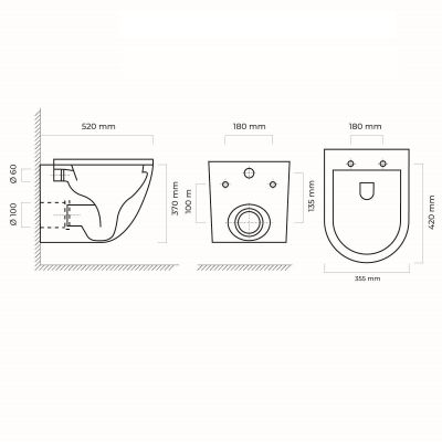 Zestaw Oltens Hamnes Stille miska WC wisząca z deską wolnoopadającą i stelaż podtynkowy Tece Base z przyciskiem Now biały (9400407, 42021000, 45100000, 9240400)