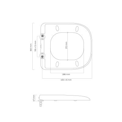 Zestaw Oltens Gulfoss miska WC wisząca PureRim z powłoką SmartClean z deską wolnoopadającą 42508000