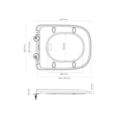 Zestaw Oltens Gulfoss miska WC wisząca PureRim z powłoką SmartClean z deską wolnoopadającą Slim 42509000