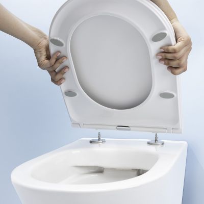 Zestaw Oltens Gulfoss miska WC wisząca PureRim z powłoką SmartClean z deską wolnoopadającą 42508000