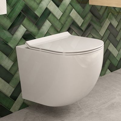Zestaw Oltens Hamnes miska WC wisząca PureRim z deską wolnoopadającą Slim 42012000