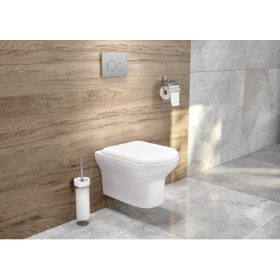 Zestaw Oltens Gulfoss miska WC wisząca PureRim z powłoką SmartClean z deską wolnoopadającą 42508000