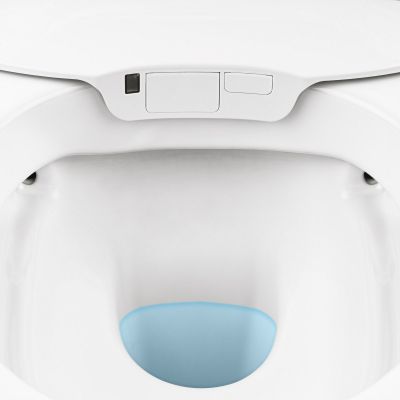 Oltens SmartFrisk miska WC wisząca myjąca z powłoką SmartClean z deską biała 42038000