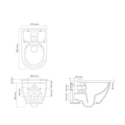 Oltens SmartFrisk miska WC wisząca myjąca z powłoką SmartClean z deską biała 42038000