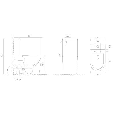 Oltens Jog Stille kompakt miska WC biały 44000000