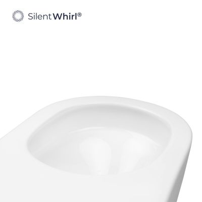 Zestaw Oltens Hamnes Kort Stille miska WC wisząca PureRim z powłoką SmartClean z deską wolnoopadającą biały 42525000