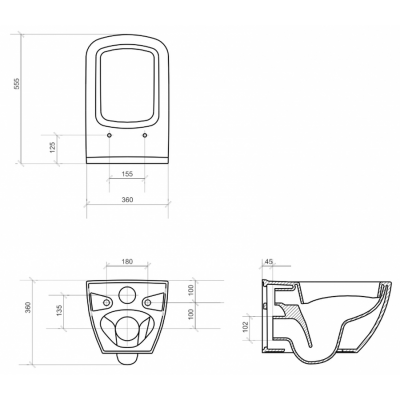 Opoczno Metropolitan miska WC z deską wolnoopadającą