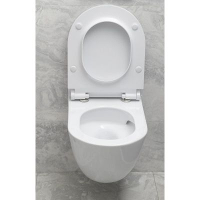 GSI Pura miska WC wisząca bez kołnierza Swirlflush biała dual-mat 881509