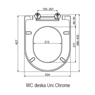 Ravak Uni Chrome 02A deska sedesowa wolnoopadająca biała X01549