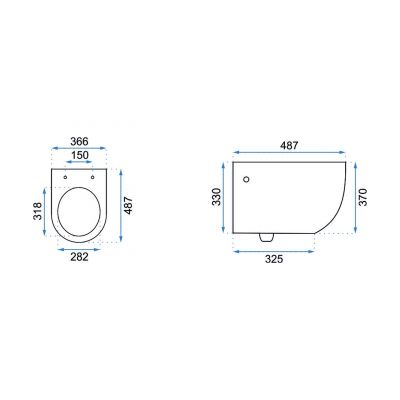 Rea Carlo Mini miska WC z deską wolnoopadającą