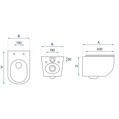 Rea Carter Rimless miska WC wisząca z deską wolnoopadającą Duroplast/Slim/ZM biały REA-C1400