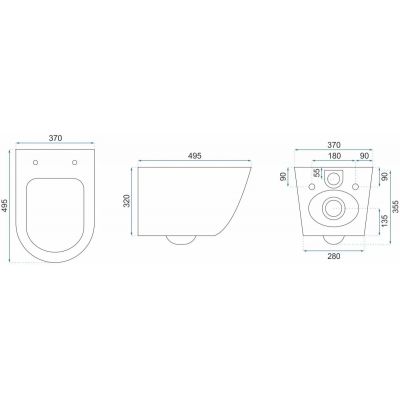 Rea Carlo Mini Rimless Flat miska WC wisząca z deską wolnoopadającą złoty/czarny REA-C8990