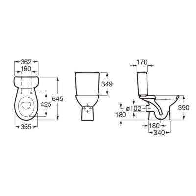Roca Adele kompakt WC biały A342195000
