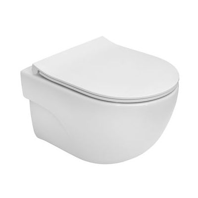 Roca Meridian Compacto miska WC wisząca Rimless z deską wolnoopadającą slim biała A34H242000