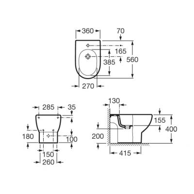 Roca Meridian-N bidet stojący A357244000