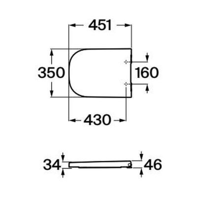 Roca Gap Square deska sedesowa wolnoopadająca biała A80147200B