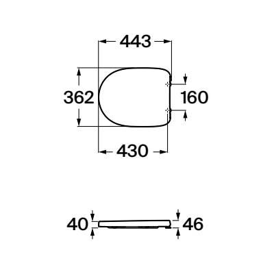 Roca Debba deska sedesowa wolnoopadająca biała A801B2200B