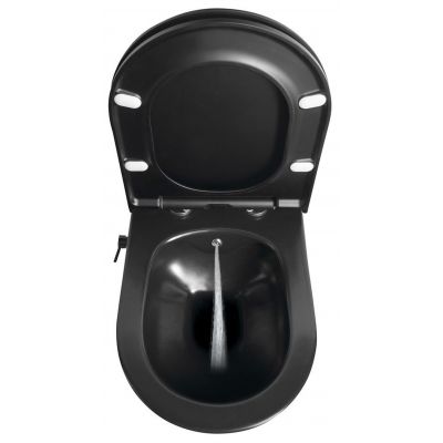 Sapho Avva miska WC bez kołnierza Rimless z funkcją bidetu czarny mat 100315-110