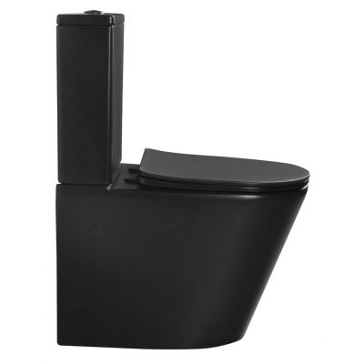 Sapho Paco zestaw WC kompakt Rimless czarny mat PC1012WRB