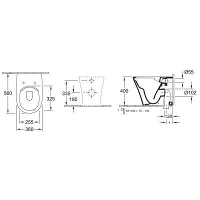 Villeroy & Boch O.Novo miska WC stojąca bez kołnierza biały 4624R001