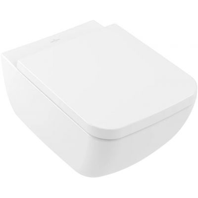 Villeroy & Boch Collaro Combi-Pack miska WC wisząca DirectFlush CeramicPlus z deską wolnoopadającą Stone White 4626HSRW
