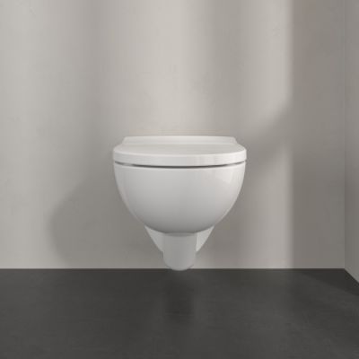 Villeroy & Boch O.Novo miska WC wisząca bez kołnierza ze spłukiwaniem wirowym CeramicPlus Weiss Alpin 5660C0R1