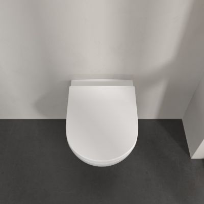 Villeroy & Boch O.Novo miska WC wisząca bez kołnierza ze spłukiwaniem wirowym CeramicPlus Weiss Alpin 5660C0R1