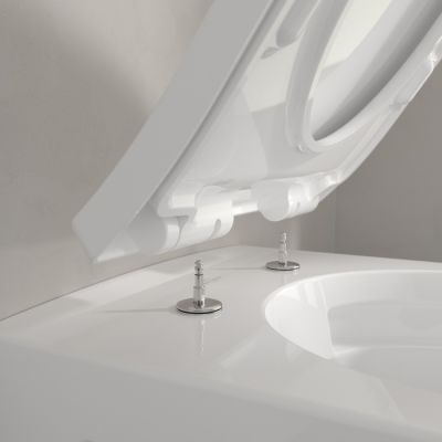 Villeroy & Boch O.Novo miska WC wisząca bez kołnierza ze spłukiwaniem wirowym CeramicPlus Weiss Alpin 5660C0R1