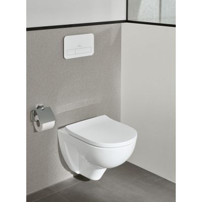 Villeroy & Boch O.Novo miska WC wisząca bez kołnierza ze spłukiwaniem wirowym CeramicPlus Weiss Alpin 5660C0R1