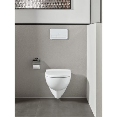 Villeroy & Boch O.Novo miska WC wisząca bez kołnierza ze spłukiwaniem wirowym CeramicPlus Weiss Alpin 5660C0R1