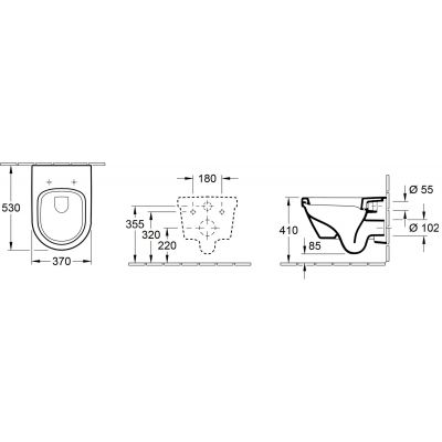 Villeroy & Boch Architectura combi-Pack miska WC wisząca z deską wolnoopadającą Weiss Alpin 5684H101