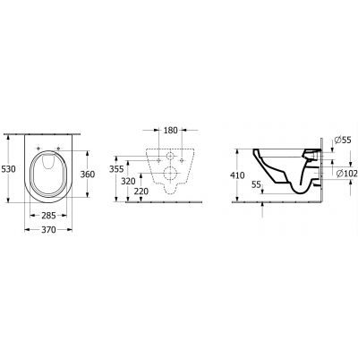 Villeroy & Boch Architectura miska WC wisząca bez kołnierza Weiss Alpin 5684CL01