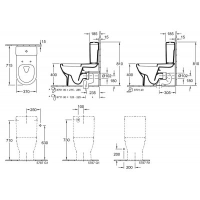 Villeroy & Boch Architectura miska WC kompaktowa stojąca CeramicPlus Weiss Alpin 568610R1