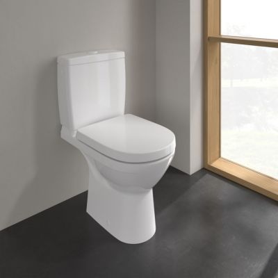 Villeroy & Boch O.Novo miska WC kompakt bez kołnierza lejowa CeramicPlus Weiss Alpin 5689R0R1