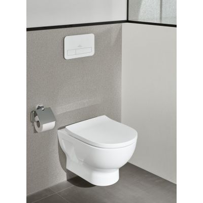 Villeroy & Boch O.Novo miska WC wisząca bez kołnierza ze spłukiwaniem wirowym CeramicPlus Weiss Alpin 5C39C0R1