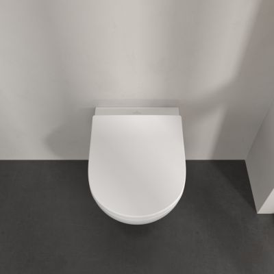 Villeroy & Boch O.Novo miska WC wisząca bez kołnierza ze spłukiwaniem wirowym CeramicPlus Weiss Alpin 5C39C0R1