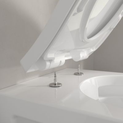 Villeroy & Boch O.Novo miska WC wisząca bez kołnierza ze spłukiwaniem wirowym CeramicPlus Weiss Alpin 5C39C0R1