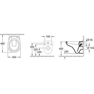 Villeroy & Boch O.Novo Compact miska WC wisząca CeramicPlus Weiss Alpin 766710R1