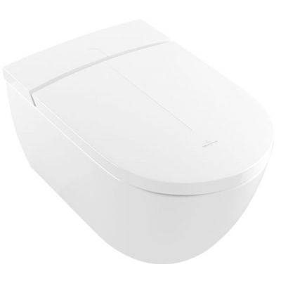 Villeroy & Boch ViClean Combi-Pack miska WC myjąca wisząca bez kołnierza CeramicPlus z deską Weiss Alpin V0E100R1