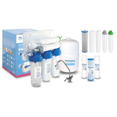 Zestaw USTM RO6 zestaw filtrujący z odwróconą osmozą z kompletem wkładów (RO6WFU, SET13)