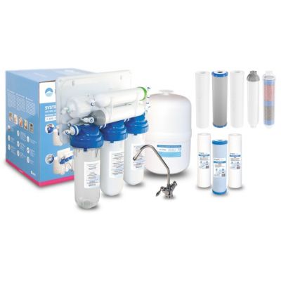 Zestaw USTM RO6 zestaw filtrujący z odwróconą osmozą z kompletem wkładów (RO6WFUYOUNG, SET15)